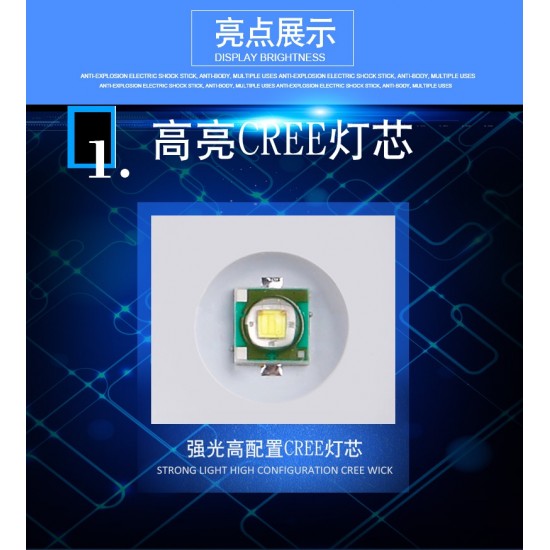1101加强版电棍 军工防身手电图片