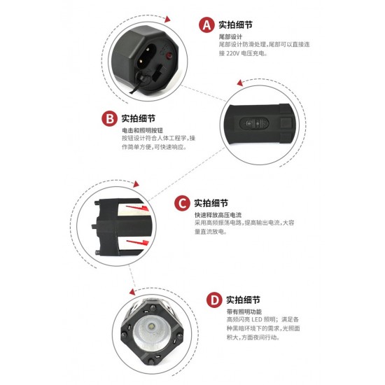神火1802型强光电棍 LED电击器图片